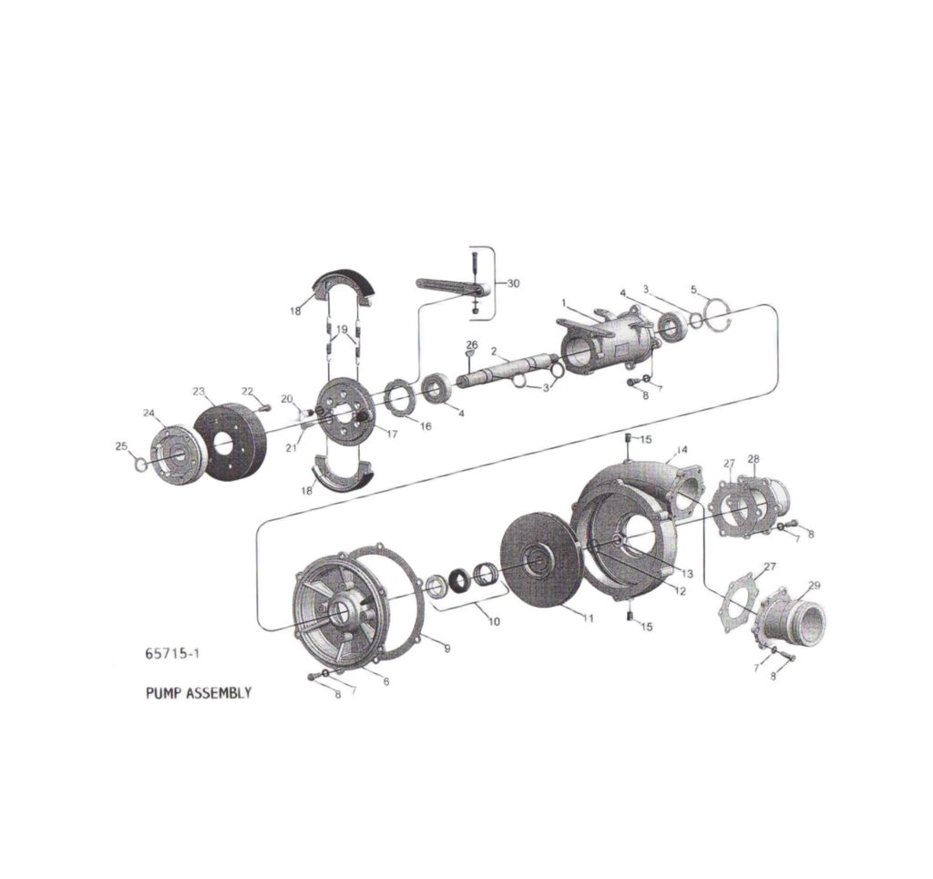Agrinautics 65715-1 Pump Assembly INDIVIDUAL PARTS/DIAGRAM For Large Aircraft