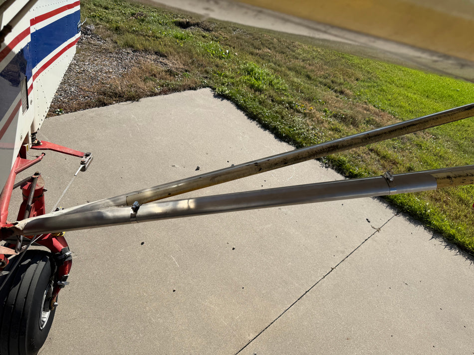 Air tractor horizontal strut protection stainless steel