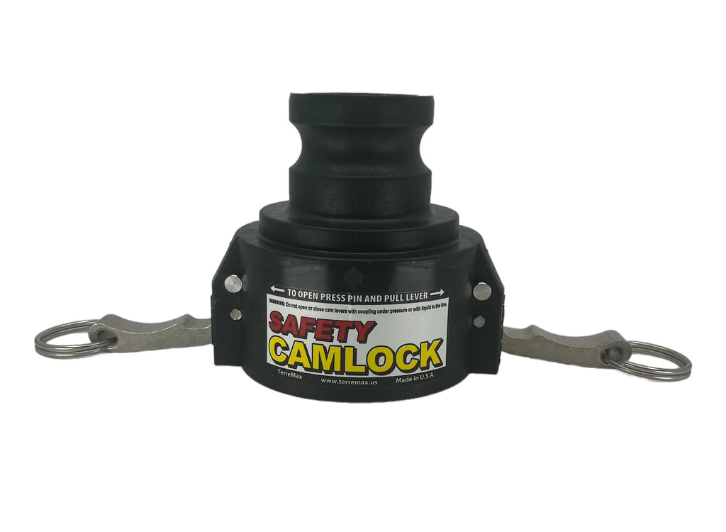 TerreMax SAF300B200A 3 Inch Safety Camlock Female Coupler x 2 Inch Male Camlock