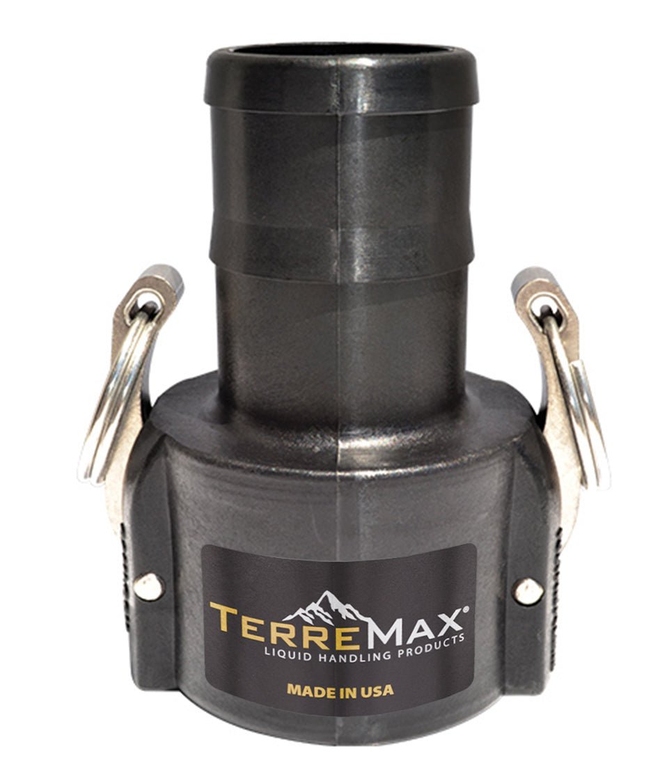 C Series Polypropylene Camlock Coupling – Female Camlock x Hose Barb (TerreMax)