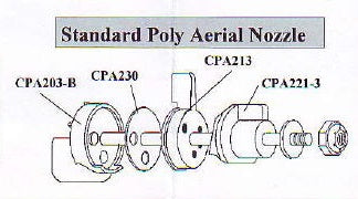 CP Nozzle | CP-03 Standard Poly Aerial Nozzle (3‑Way Deflector)