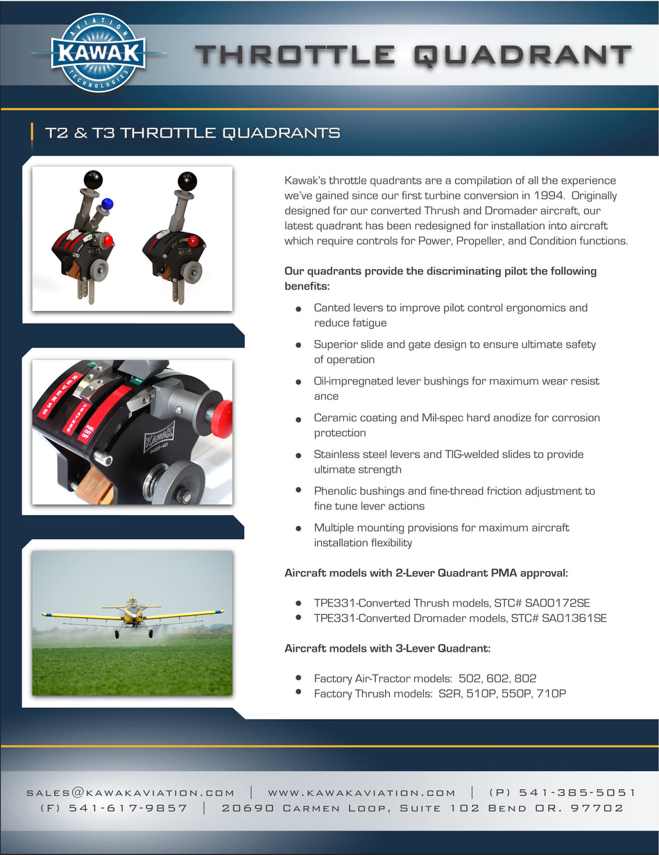 Kawak Throttle Quadrant