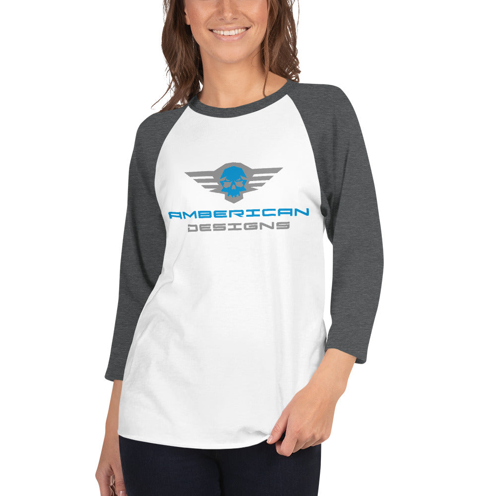 Amberican Designs 3/4 sleeve raglan shirt